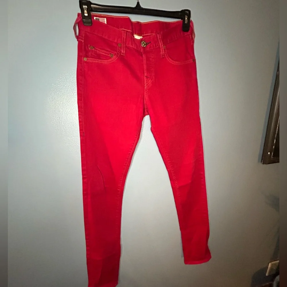 True Religion Cherry red skinny jeans - Picture 3 of 5